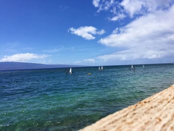 Scenic view of sea against sky