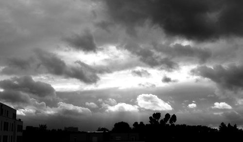 Low angle view of cloudy sky