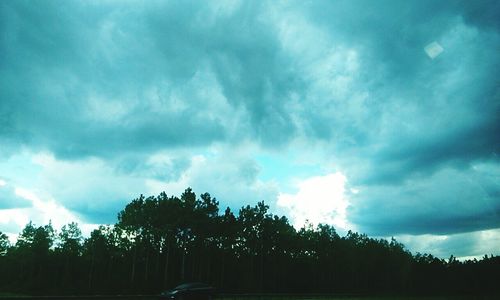 Low angle view of cloudy sky