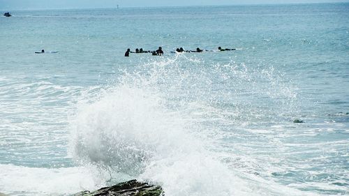 View of waves in sea