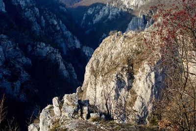 Rock formations on mountain