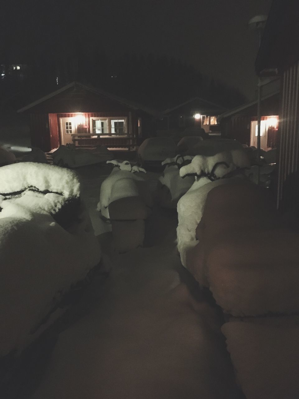 winter, cold temperature, snow, night, illuminated, built structure, architecture, indoors, no people, nature