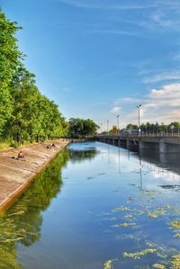 Scenic view of river against sky
