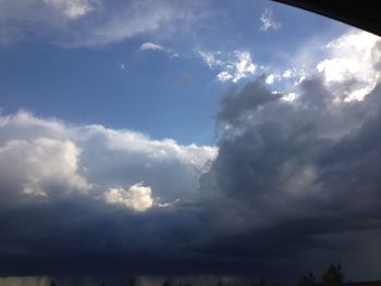 Low angle view of clouds in sky