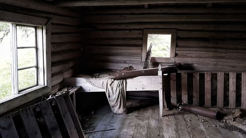 Interior of abandoned house