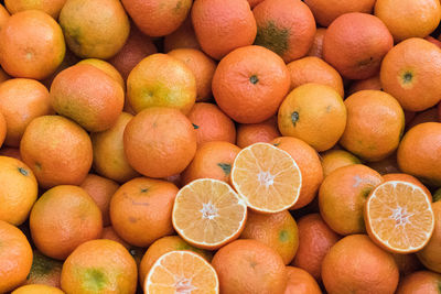 Full frame shot of oranges