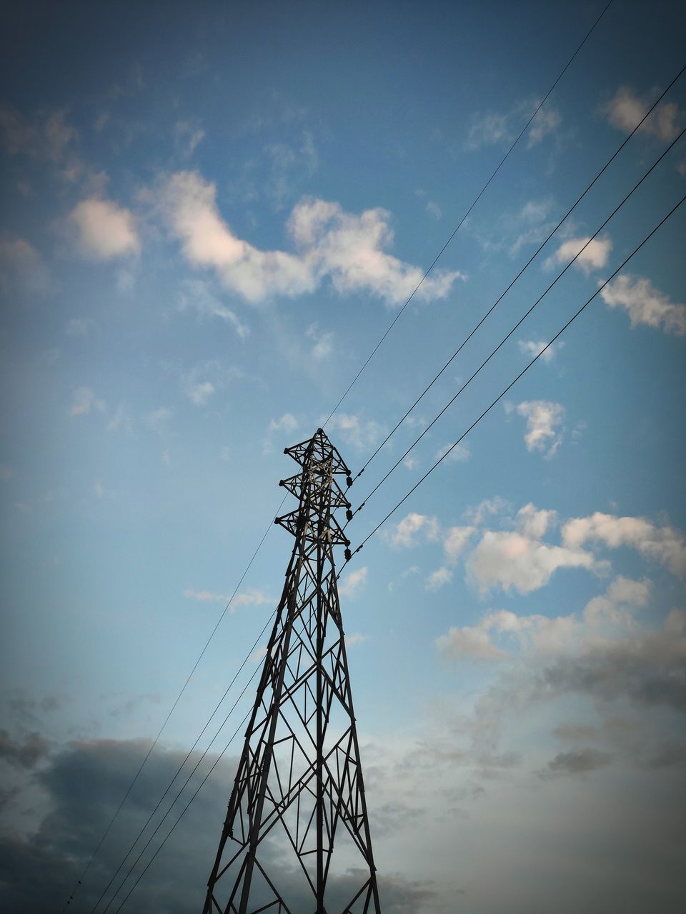 LOW ANGLE VIEW OF SILHOUETTE CRANES AGAINST SKY