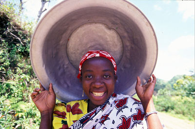 Portrait of smiling young woman