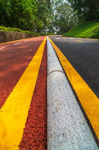 High angle view of road