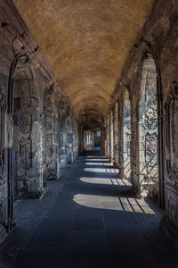 Empty corridor of building