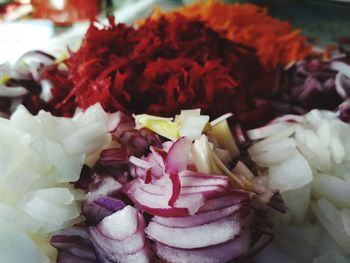 Close-up of vegetables in plate