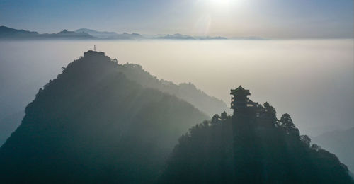 Scenic view of mountain against sky