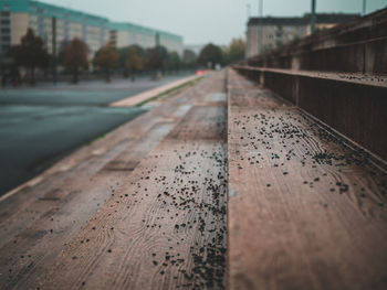 Close-up of road against sky