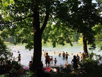 People standing in water