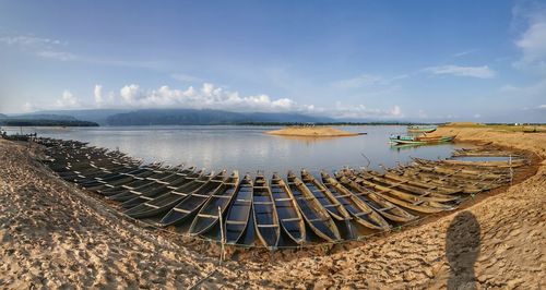 Panoramic view of sea against sky