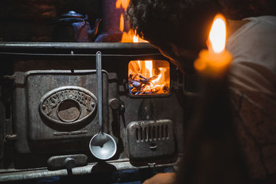 Wood stove kitchen - mountain hut