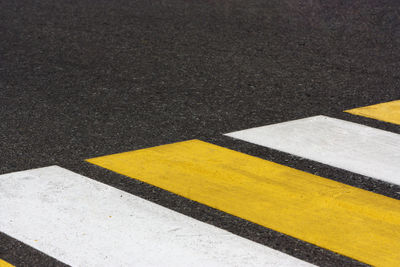 Asphalt on pedestrian crossing 