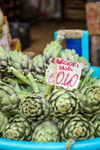 Close-up of vegetables for sale