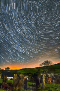 Scenic view of sky at night