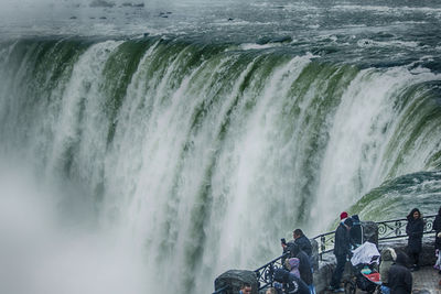 Scenic view of waterfall