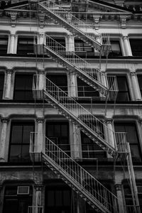 Low angle view of steps on building