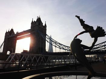 Low angle view of bridge against sky