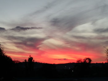 Scenic view of dramatic sky during sunset