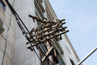 Low angle view of a telegraph tower