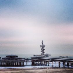 View of sea against cloudy sky