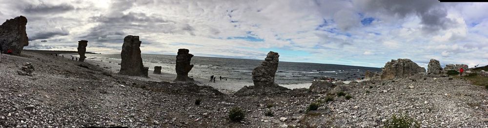 Panoramic view of beach against sky