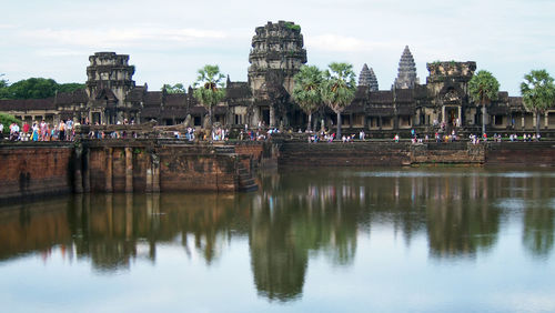 Reflection of temple in water