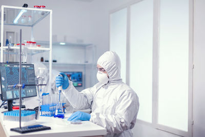 Scientist working in laboratory