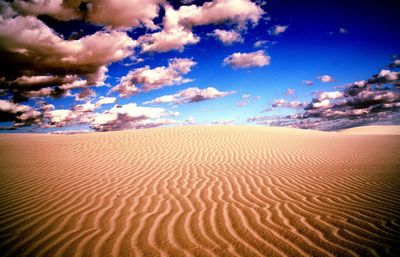 Scenic view of desert against sky