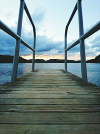 Jetty leading to lake