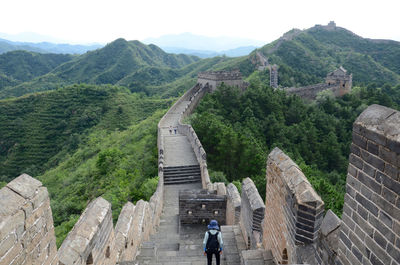 Great wall of china against sky