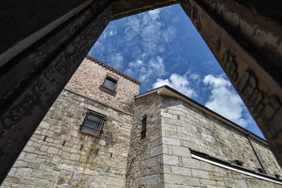 Low angle view of building against sky