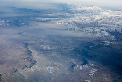 High angle view of dramatic landscape