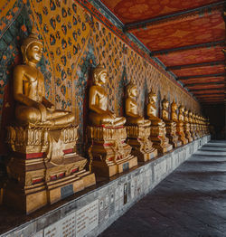 Statue of temple in building