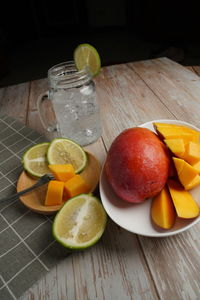 Fruits on table