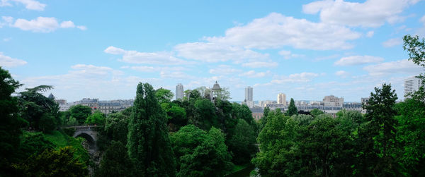 Panoramic view of city against sky