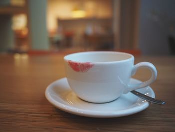 Close-up of coffee on table