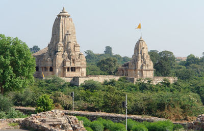 View of temple building against sky