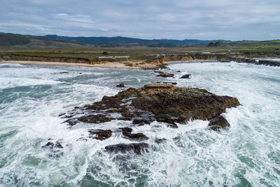 Pescadero state beach in california. usa