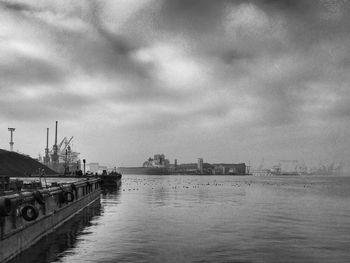 Boats in harbor