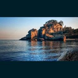 Rock formations in sea