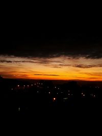 Scenic view of landscape against sky at sunset