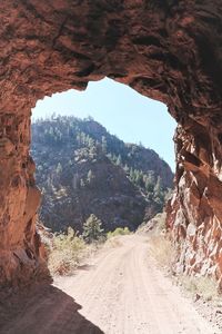 Road leading towards mountains