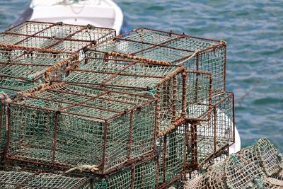 Lobster traps by sea