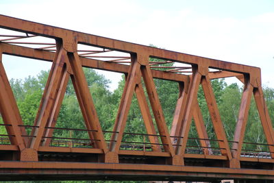 Low angle view of bridge against sky