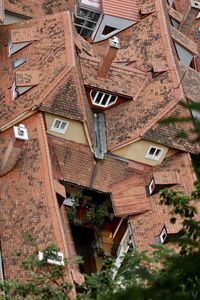 Low angle view of residential buildings